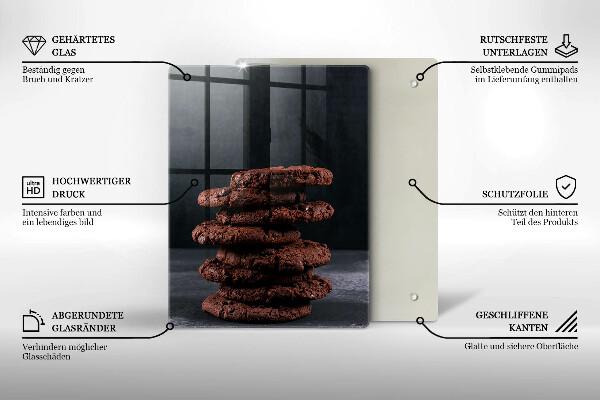 Skärbräda i glas Chokladkakor