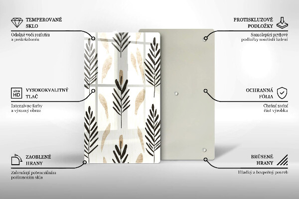 Skärbräda i glas Boho växter