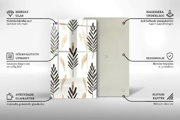 Skärbräda i glas Boho växter