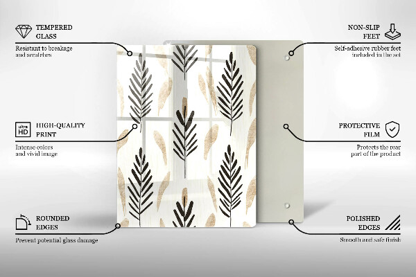 Skärbräda i glas Boho växter