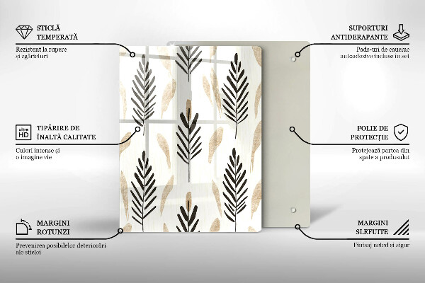 Skärbräda i glas Boho växter