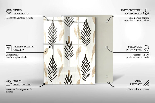 Skärbräda i glas Boho växter