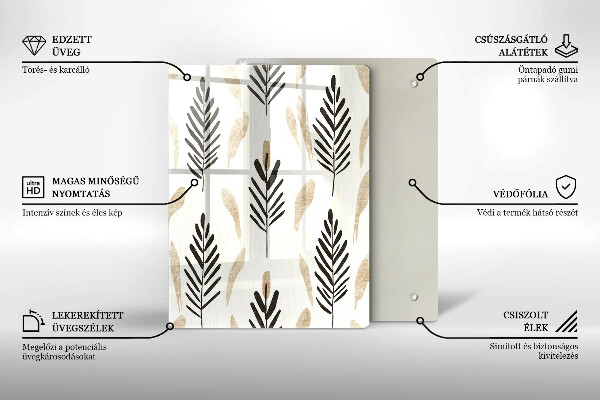 Skärbräda i glas Boho växter