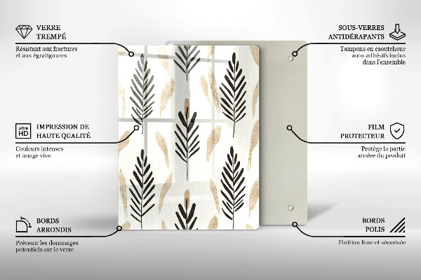 Skärbräda i glas Boho växter