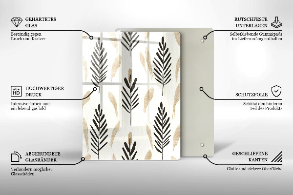 Skärbräda i glas Boho växter