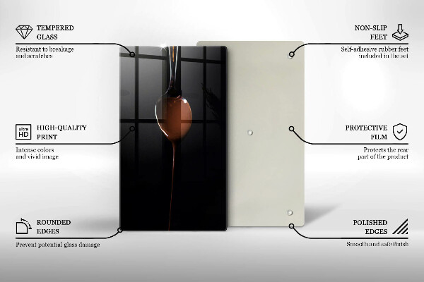 Skärbräda i glas En sked choklad