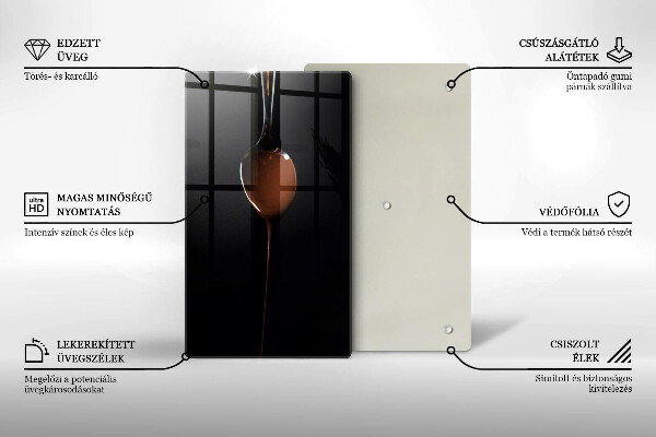 Skärbräda i glas En sked choklad