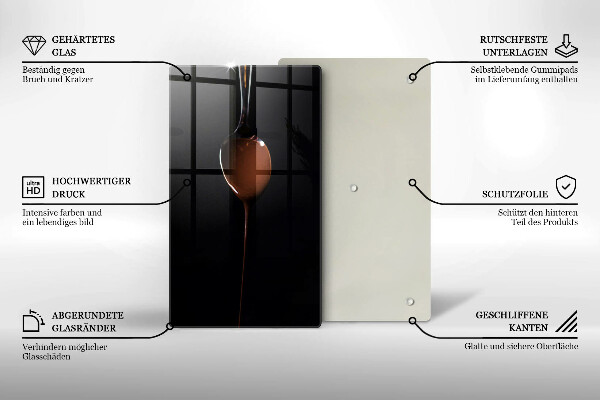 Skärbräda i glas En sked choklad