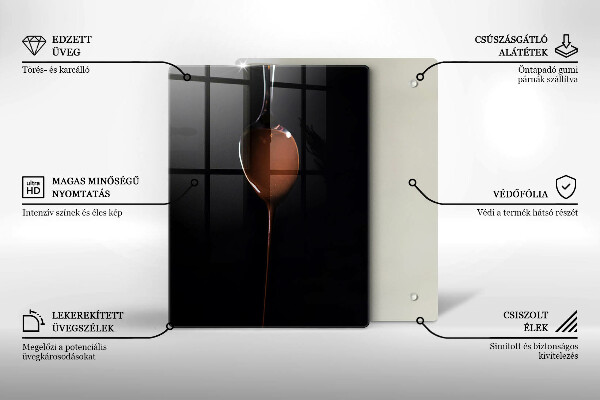 Skärbräda i glas En sked choklad