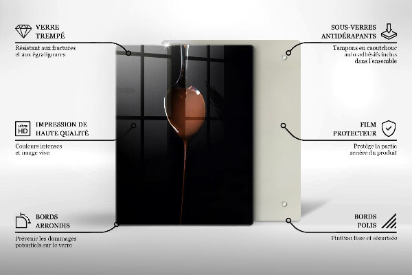 Skärbräda i glas En sked choklad