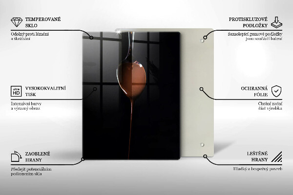 Skärbräda i glas En sked choklad