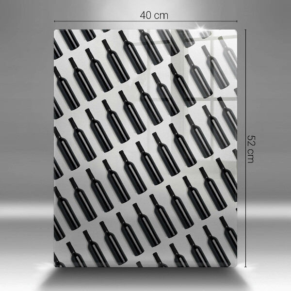 Skärbräda i glas Svarta vinflaskor