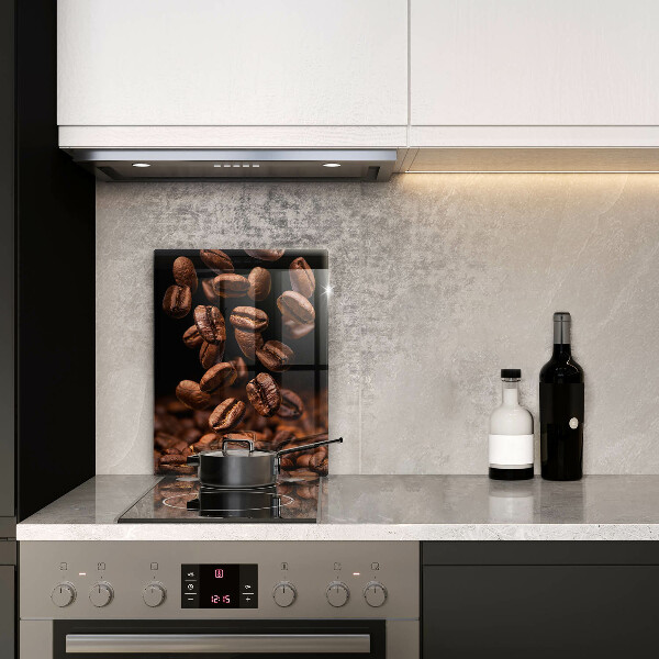 Skärbräda i glas Bruna kaffebönor