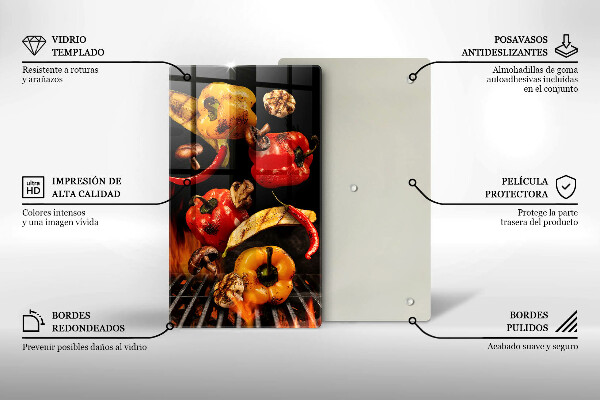 Skärbräda i glas Grillade grönsaker