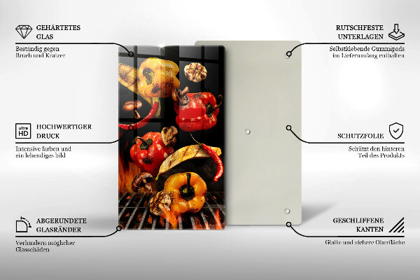 Skärbräda i glas Grillade grönsaker