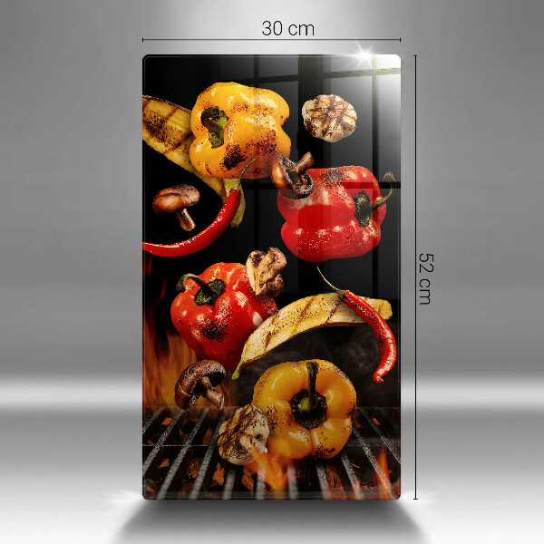 Skärbräda i glas Grillade grönsaker