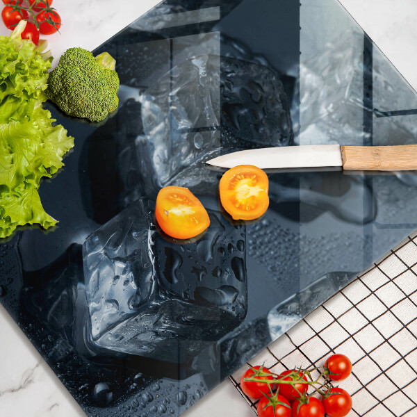 Skärbräda i glas Kalla isbitar