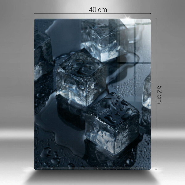 Skärbräda i glas Kalla isbitar