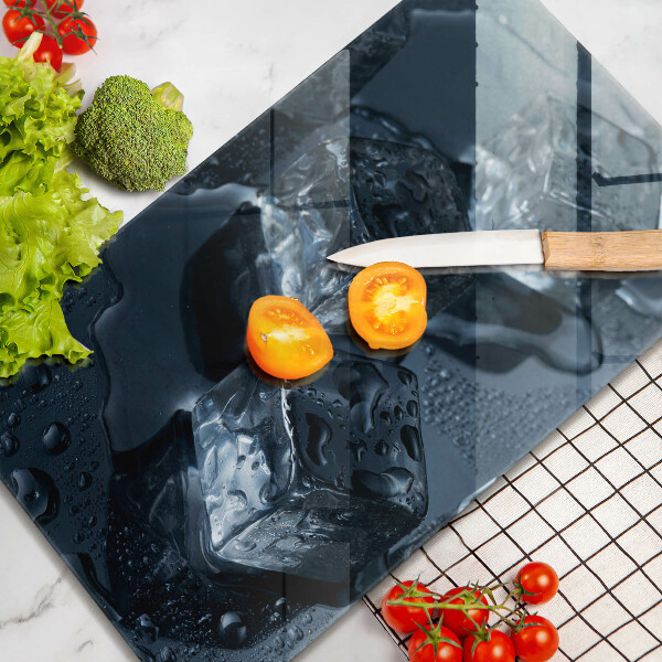 Skärbräda i glas Kalla isbitar