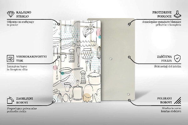 Skärbräda i glas Kökstillbehör