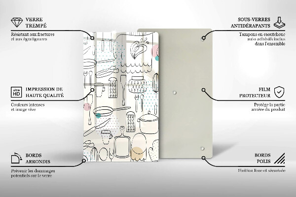 Skärbräda i glas Kökstillbehör