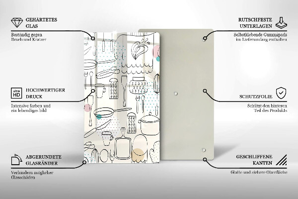 Skärbräda i glas Kökstillbehör