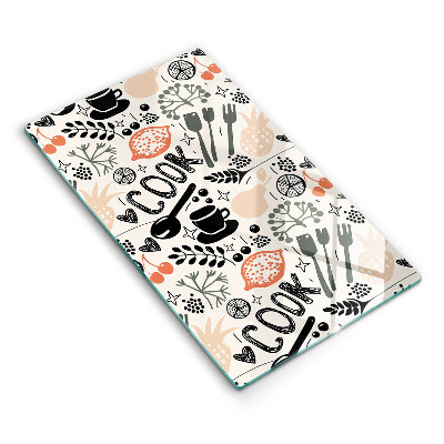 Skärbräda i glas Kökstema ritning