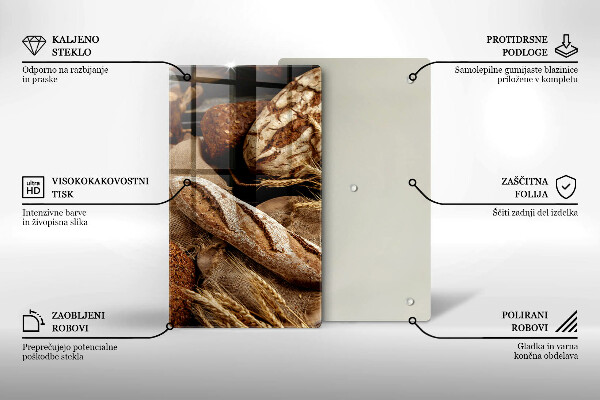 Skärbräda i glas Bröd och limpor