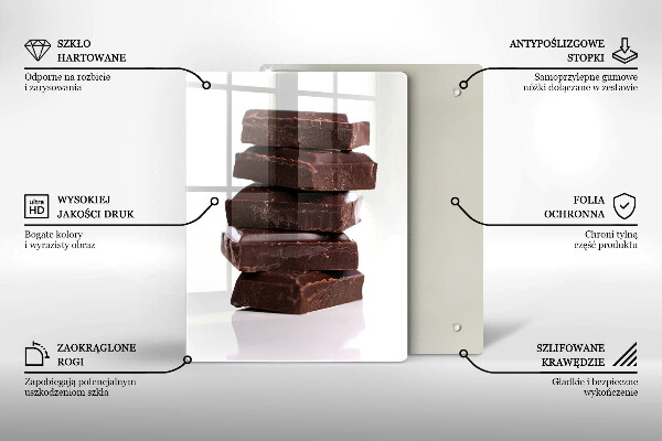 Skärbräda i glas Choklad i kuber