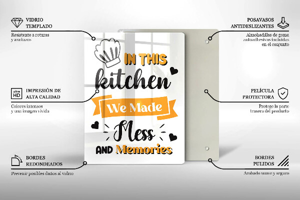 Skärbräda i glas I det här köket skapade vi oreda och minnen