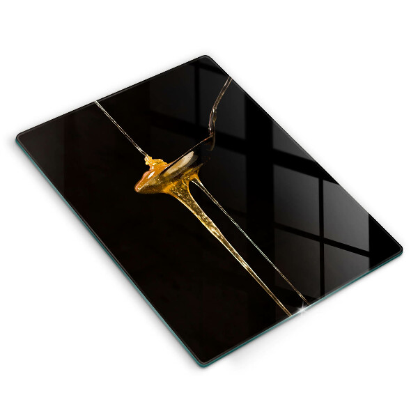 Skärbräda i glas En tesked honung