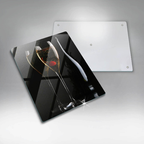 Skärbräda i glas Glas champagne