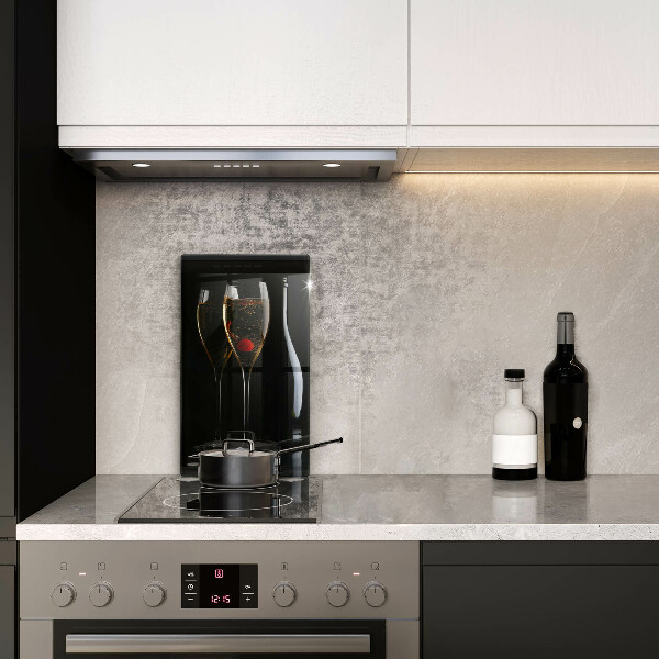 Skärbräda i glas Glas champagne