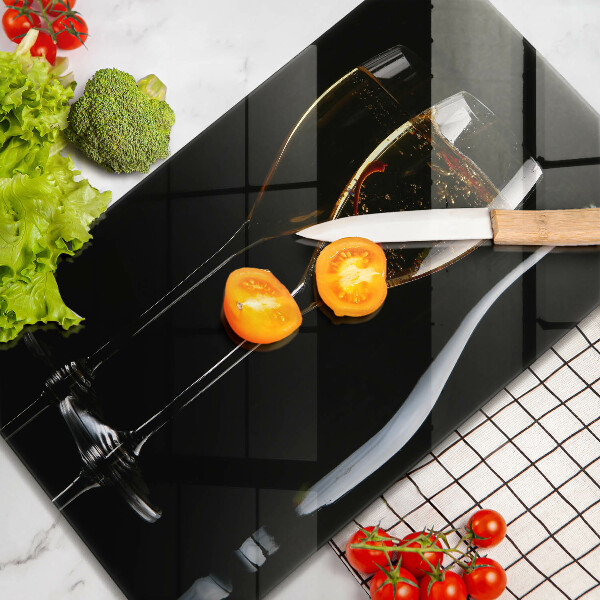 Skärbräda i glas Glas champagne