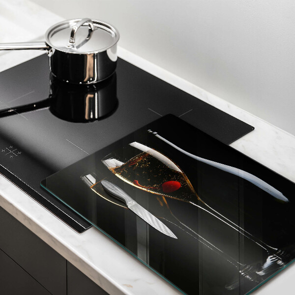 Skärbräda i glas Glas champagne