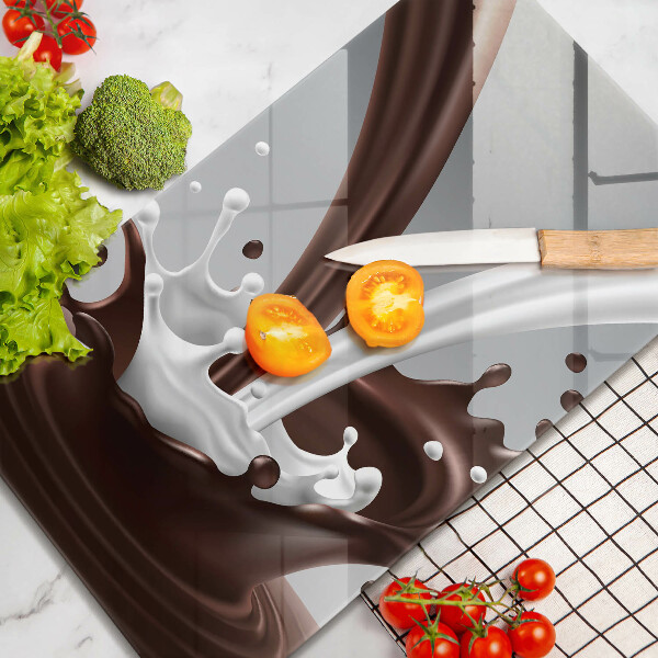 Skärbräda i glas Mjölk och choklad