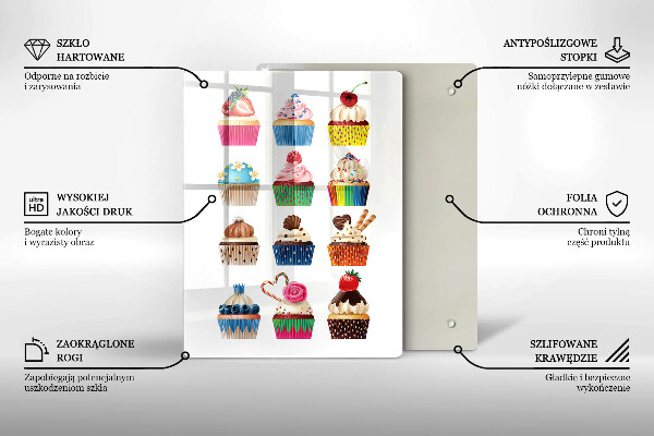 Skärbräda i glas Cupcake illustration