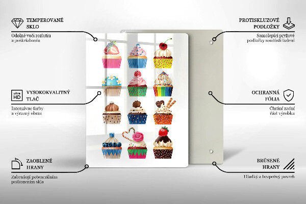 Skärbräda i glas Cupcake illustration