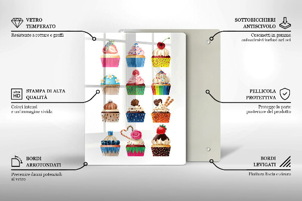 Skärbräda i glas Cupcake illustration