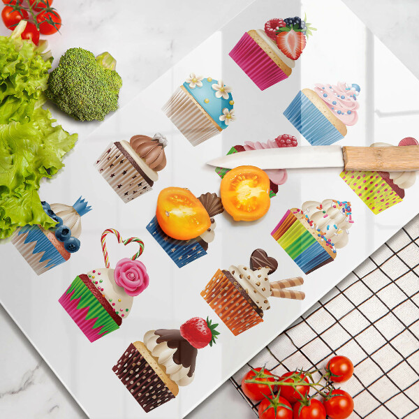 Skärbräda i glas Cupcake illustration