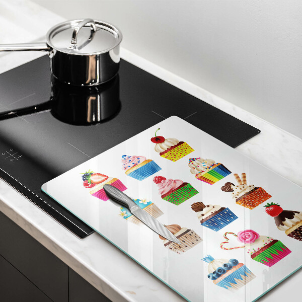 Skärbräda i glas Cupcake illustration