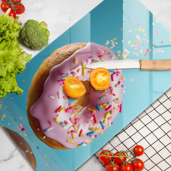 Skärbräda i glas Donut