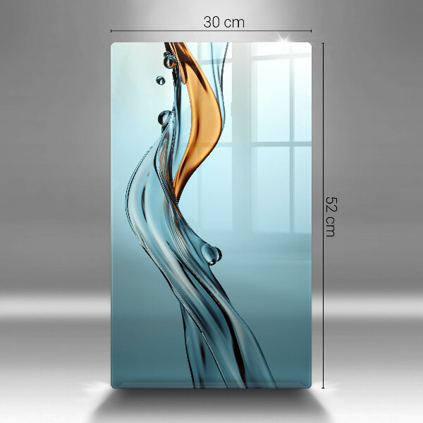 Skärbräda i glas Vattenstråle