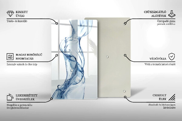 Skärbräda i glas Rent vatten