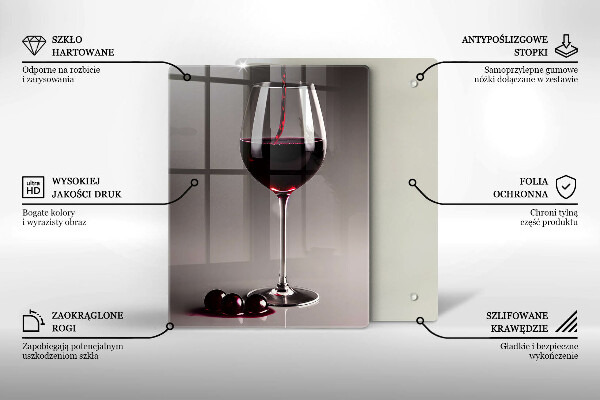 Skärbräda i glas Glas och vindruvor