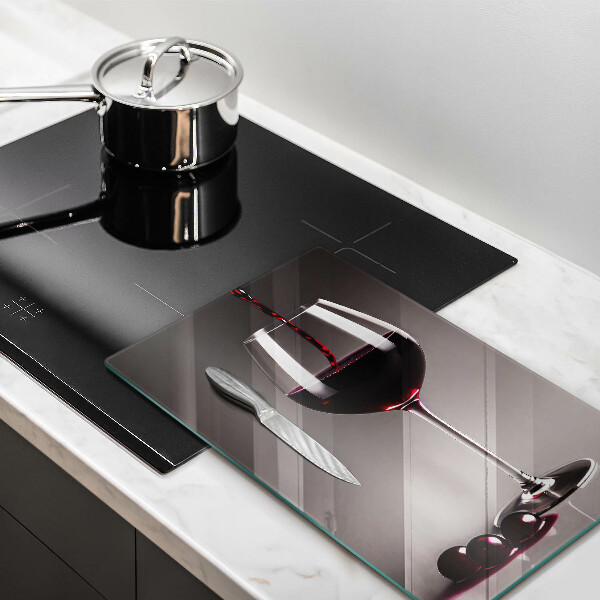 Skärbräda i glas Glas och vindruvor