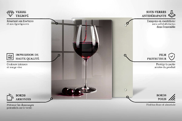 Skärbräda i glas Glas och vindruvor