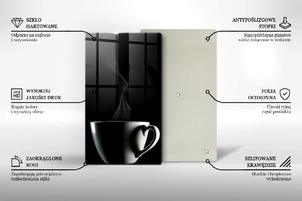 Skärbräda i glas En kopp te