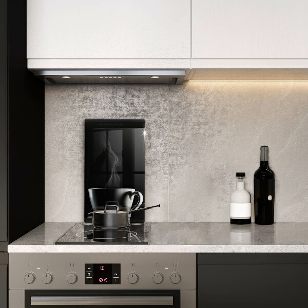 Skärbräda i glas En kopp te