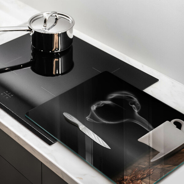 Skärbräda i glas Kaffekopp hjärta